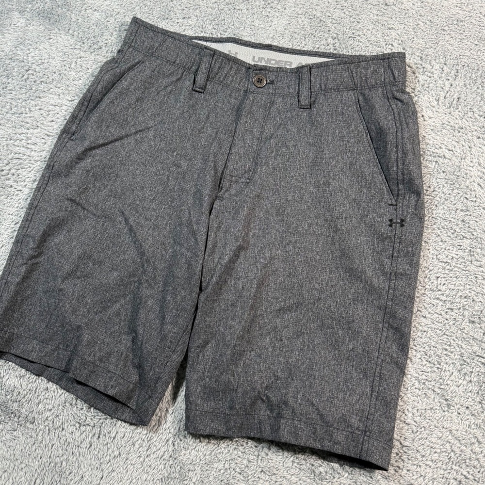 Under Armour Mens HeatGear Matchplay Golf‎ Shorts Gray Heather Loose Fit Size 32